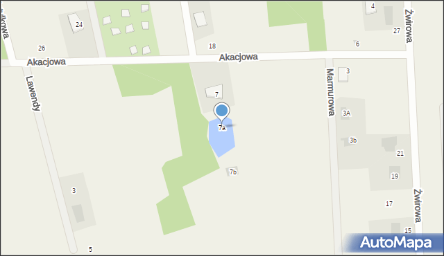 Malcanów, Akacjowa, 7a, mapa Malcanów