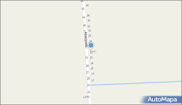 Miedźno, Akacjowa, 22, mapa Miedźno