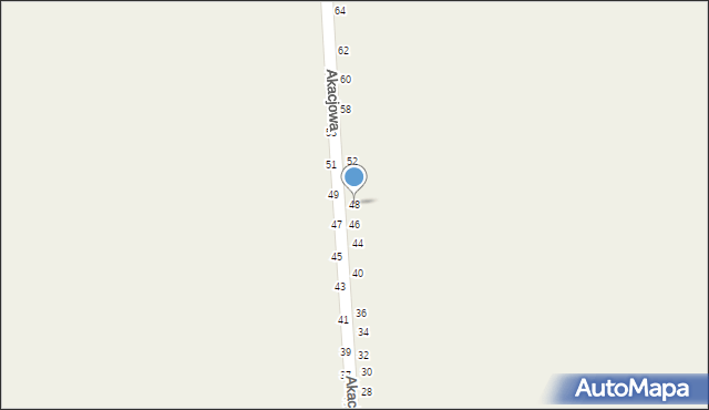 Miedźno, Akacjowa, 48, mapa Miedźno