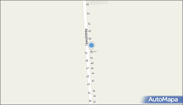 Miedźno, Akacjowa, 52, mapa Miedźno