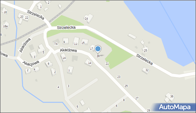 Międzychód, Akacjowa, 19, mapa Międzychód