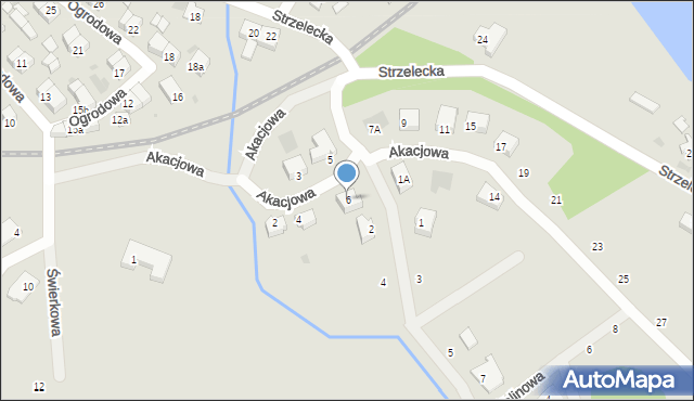 Międzychód, Akacjowa, 6, mapa Międzychód