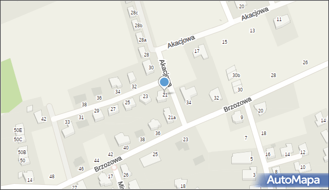 Mierzyn, Akacjowa, 21, mapa Mierzyn