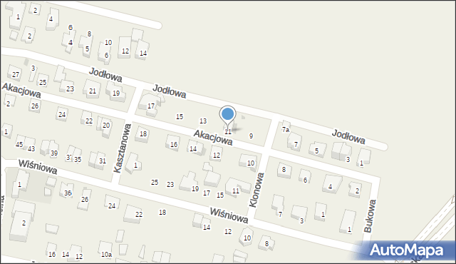 Mirków, Akacjowa, 11, mapa Mirków