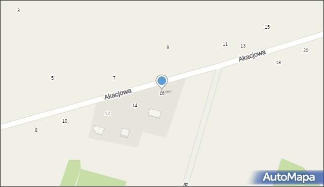 Mistów, Akacjowa, 16, mapa Mistów