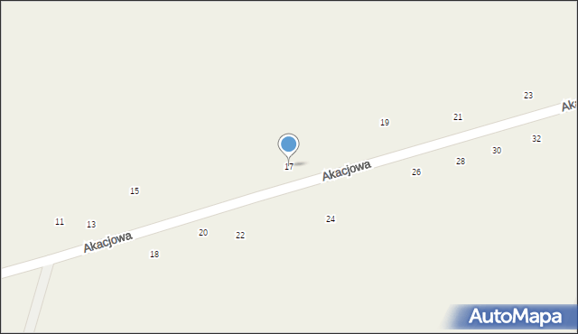 Mistów, Akacjowa, 17, mapa Mistów