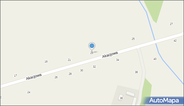 Mistów, Akacjowa, 23, mapa Mistów