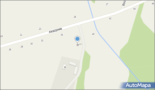 Mistów, Akacjowa, 38, mapa Mistów