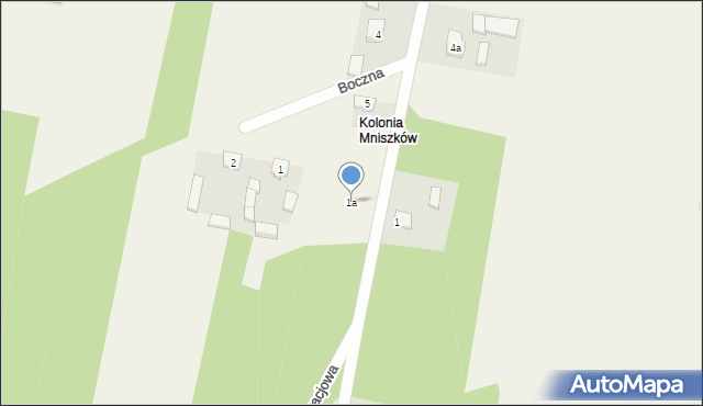 Mniszków, Akacjowa, 1a, mapa Mniszków