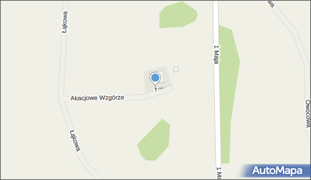 Nasławice, Akacjowe Wzgórze, 5, mapa Nasławice