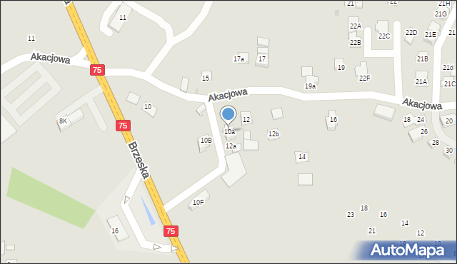 Niepołomice, Akacjowa, 10a, mapa Niepołomice