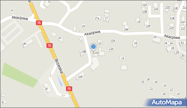 Niepołomice, Akacjowa, 12a, mapa Niepołomice