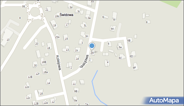 Niepołomice, Akacjowa, 2A, mapa Niepołomice