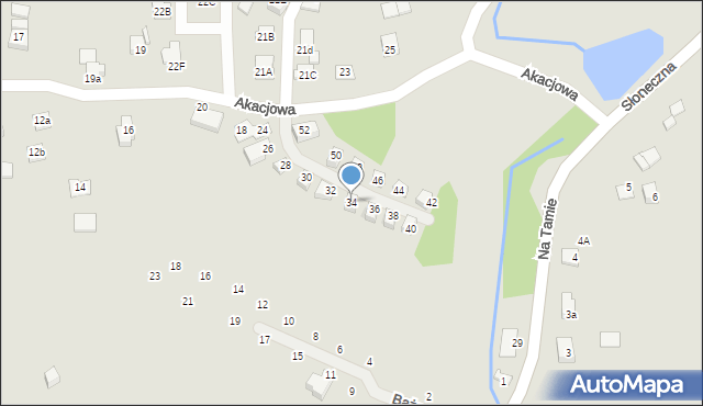 Niepołomice, Akacjowa, 34, mapa Niepołomice