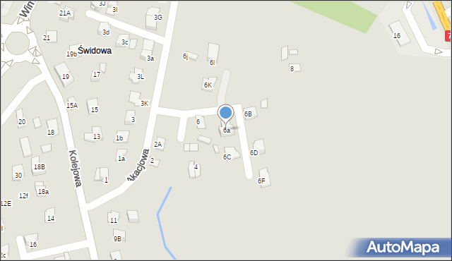 Niepołomice, Akacjowa, 6a, mapa Niepołomice