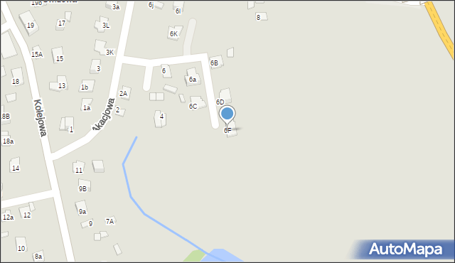 Niepołomice, Akacjowa, 6F, mapa Niepołomice