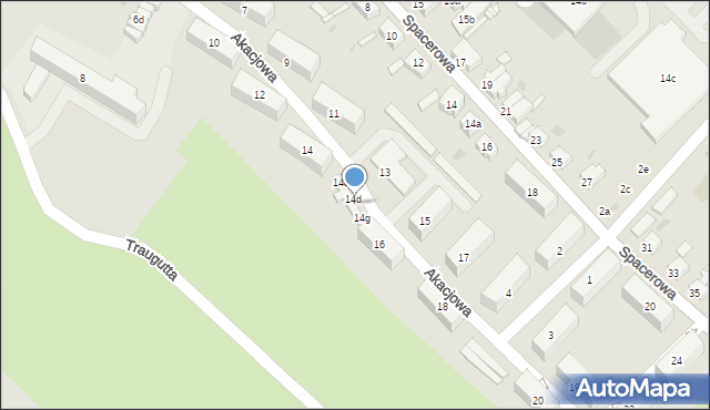 Nowa Ruda, Akacjowa, 14e, mapa Nowa Ruda