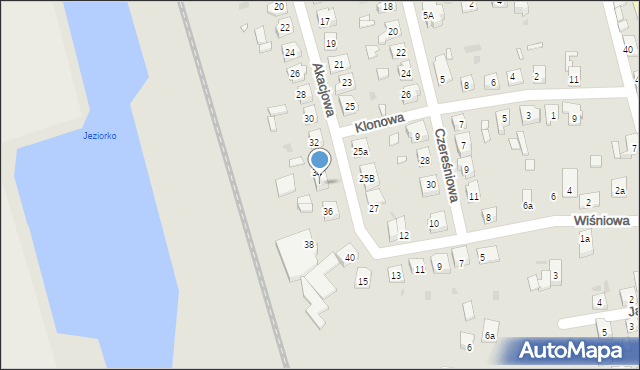 Nowa Sól, Akacjowa, 34a, mapa Nowa Sól