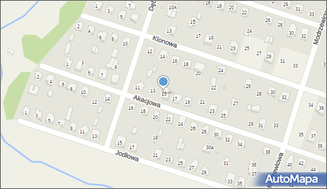 Nowe Proboszczewice, Akacjowa, 15, mapa Nowe Proboszczewice