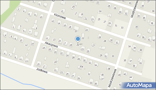 Nowe Proboszczewice, Akacjowa, 21, mapa Nowe Proboszczewice