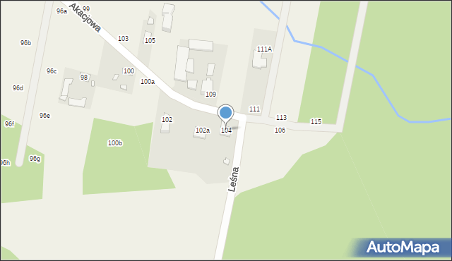 Nowy Prażmów, Akacjowa, 104, mapa Nowy Prażmów