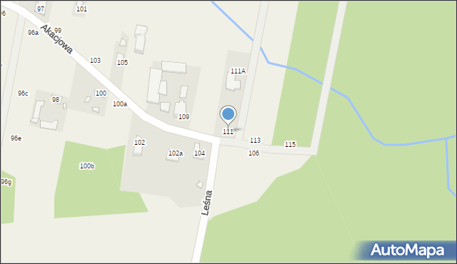 Nowy Prażmów, Akacjowa, 111, mapa Nowy Prażmów