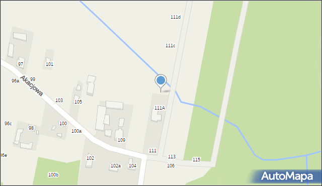 Nowy Prażmów, Akacjowa, 111B, mapa Nowy Prażmów