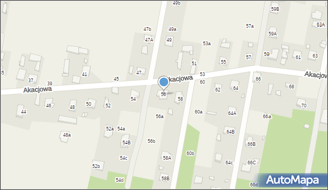 Nowy Prażmów, Akacjowa, 56, mapa Nowy Prażmów