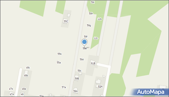 Nowy Prażmów, Akacjowa, 59e, mapa Nowy Prażmów