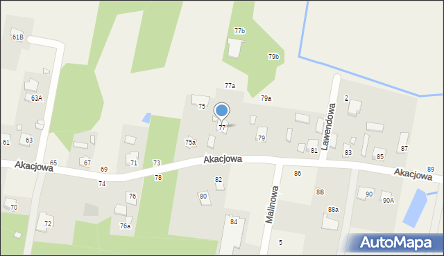 Nowy Prażmów, Akacjowa, 77, mapa Nowy Prażmów
