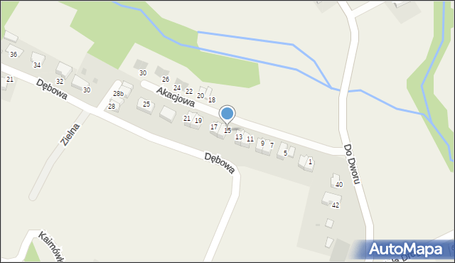 Olszowice, Akacjowa, 15, mapa Olszowice