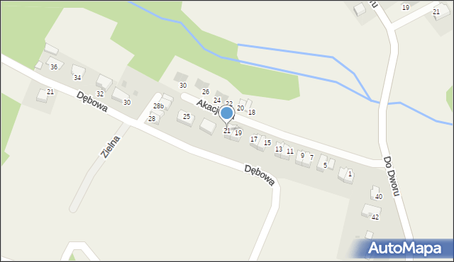 Olszowice, Akacjowa, 21, mapa Olszowice