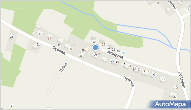 Olszowice, Akacjowa, 25, mapa Olszowice