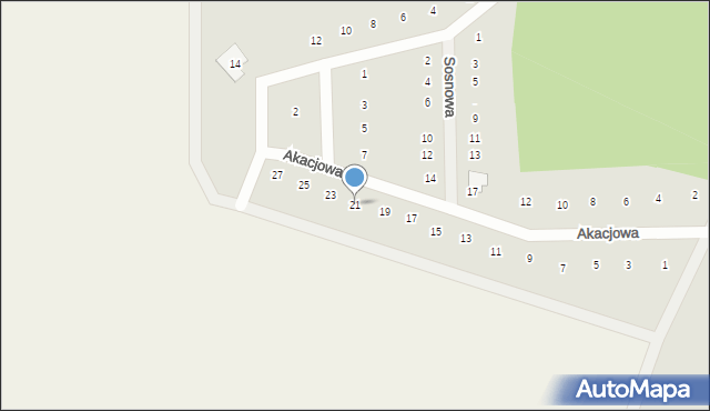 Opatówek, Akacjowa, 21, mapa Opatówek