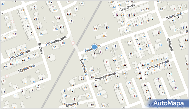 Opole, Akacjowa, 2, mapa Opola