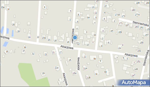 Ostrowiec Świętokrzyski, Akacjowa, 14, mapa Ostrowiec Świętokrzyski