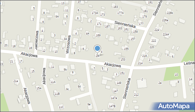 Ostrowiec Świętokrzyski, Akacjowa, 2A, mapa Ostrowiec Świętokrzyski