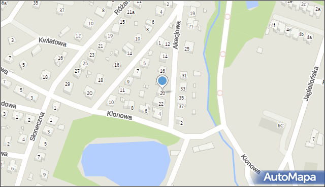 Paczków, Akacjowa, 20, mapa Paczków