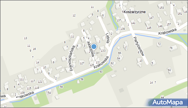Pewel Ślemieńska, Akacjowa, 2, mapa Pewel Ślemieńska