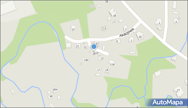 Pilzno, Akacjowa, 15, mapa Pilzno