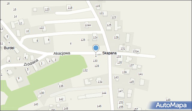 Piotrowice, Akacjowa, 1, mapa Piotrowice