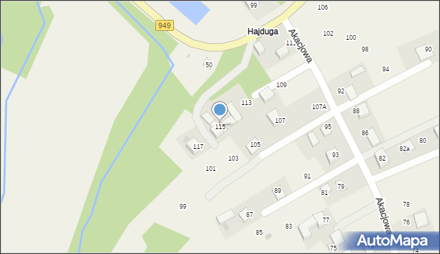 Piotrowice, Akacjowa, 115, mapa Piotrowice