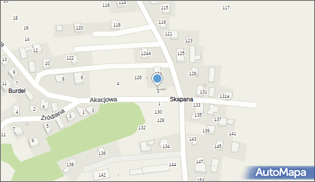 Piotrowice, Akacjowa, 2, mapa Piotrowice