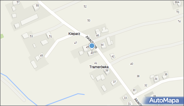 Piotrowice, Akacjowa, 43, mapa Piotrowice