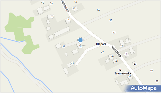 Piotrowice, Akacjowa, 51, mapa Piotrowice