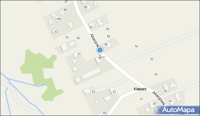 Piotrowice, Akacjowa, 55, mapa Piotrowice