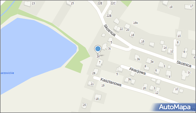 Pisarzowice, Akacjowa, 14, mapa Pisarzowice