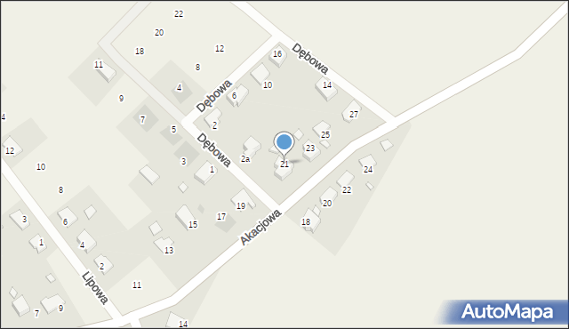 Pisarzowice, Akacjowa, 21, mapa Pisarzowice