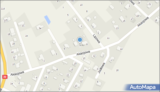 Pisarzowice, Akacjowa, 7, mapa Pisarzowice