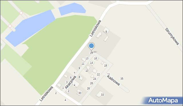 Prądocin, Akacjowa, 15, mapa Prądocin